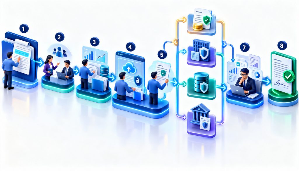 Step-by-step merchant account personal guarantee release request and underwriting workflow